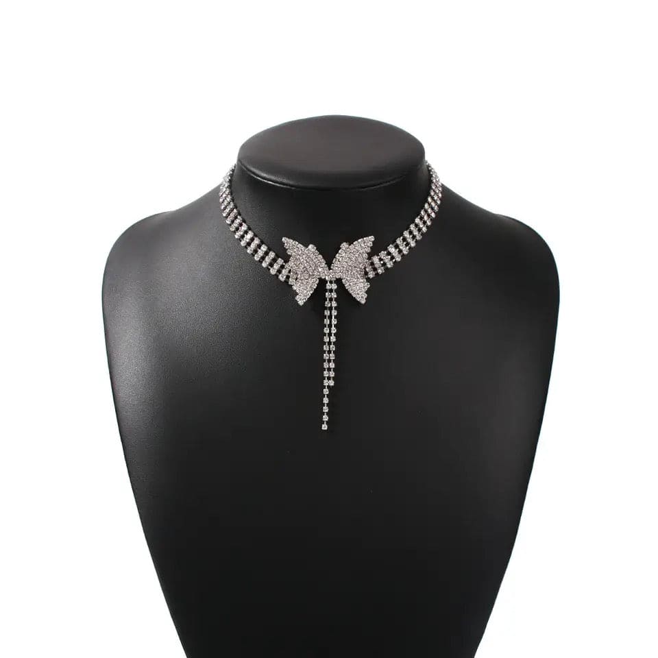Butterfly Crystal Choker Necklaces for Women, Long Tassel Rhinestone Necklaces, Luxurious Butterfly Pendant Necklace, Sparking Crystal Pave Butterfly Pendant, 3D Butterfly Pendant Necklace Butterfly Crystal Choker Necklaces for Women, Long Tassel Rhinestone Necklaces, Luxurious Butterfly Pendant Necklace, Sparking Crystal Pave Butterfly Pendant, 3D Butterfly Pendant Necklace